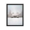 Chicago Snowy Cloud Gate Winter Enhanced Matte Paper Framed Poster