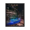 Chicago Neon L Train Night Enhanced Matte Paper Framed Poster