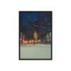 Chicago Winter Christmas Tree Night Enhanced Matte Paper Framed Poster