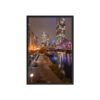 Chicago River Night City Lights Enhanced Matte Paper Framed Poster