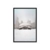 Chicago Snowy Cloud Gate Winter Enhanced Matte Paper Framed Poster