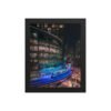 Chicago Neon L Train Night Enhanced Matte Paper Framed Poster