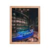 Chicago Neon L Train Night Enhanced Matte Paper Framed Poster