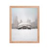 Chicago Snowy Cloud Gate Winter Enhanced Matte Paper Framed Poster