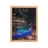 Chicago Neon L Train Night Enhanced Matte Paper Framed Poster