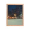 Chicago Winter Christmas Tree Night Enhanced Matte Paper Framed Poster