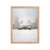 Chicago Snowy Cloud Gate Winter Enhanced Matte Paper Framed Poster