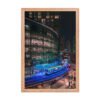 Chicago Neon L Train Night Enhanced Matte Paper Framed Poster