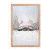Chicago Snowy Cloud Gate Winter Enhanced Matte Paper Framed Poster