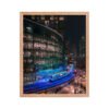Chicago Neon L Train Night Enhanced Matte Paper Framed Poster