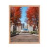 Chicago Autumn Cloud Gate Day Enhanced Matte Paper Framed Poster