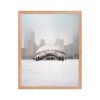 Chicago Snowy Cloud Gate Winter Enhanced Matte Paper Framed Poster