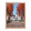 Chicago Autumn Cloud Gate Day Enhanced Matte Paper Framed Poster