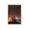 Chicago Snowy Night L Train Enhanced Matte Paper Framed Poster