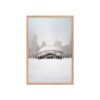 Chicago Snowy Cloud Gate Winter Enhanced Matte Paper Framed Poster