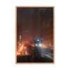 Chicago Snowy Night L Train Enhanced Matte Paper Framed Poster