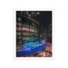 Chicago Neon L Train Night Enhanced Matte Paper Framed Poster
