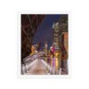 Chicago Riverwalk Nights Enhanced Matte Paper Framed Poster
