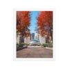 Chicago Autumn Cloud Gate Day Enhanced Matte Paper Framed Poster