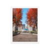 Chicago Autumn Cloud Gate Day Enhanced Matte Paper Framed Poster