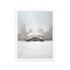Chicago Snowy Cloud Gate Winter Enhanced Matte Paper Framed Poster