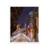 Chicago Riverwalk Nights Enhanced Matte Paper Framed Poster
