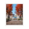 Chicago Autumn Cloud Gate Day Enhanced Matte Paper Framed Poster