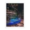 Chicago Neon L Train Night Enhanced Matte Paper Framed Poster