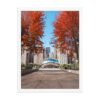 Chicago Autumn Cloud Gate Day Enhanced Matte Paper Framed Poster