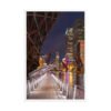 Chicago Riverwalk Nights Enhanced Matte Paper Framed Poster