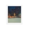 Chicago Winter Christmas Tree Night Enhanced Matte Paper Framed Poster