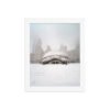 Chicago Snowy Cloud Gate Winter Enhanced Matte Paper Framed Poster