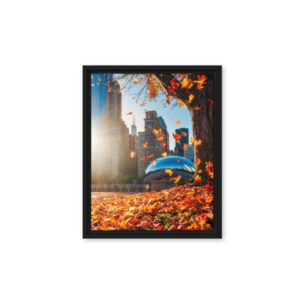 Chicago Autumn Glow Framed Canvas