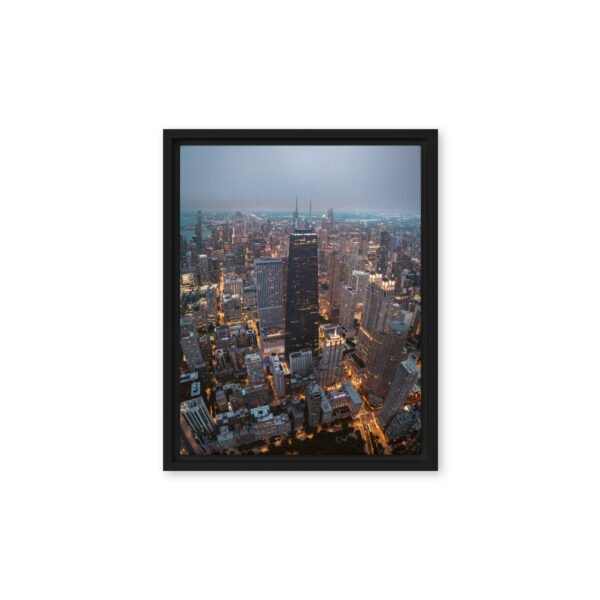 Chicago City Lights Framed Canvas