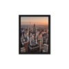 Chicago Sunset Skyline Framed Canvas