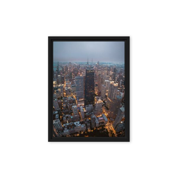Chicago City Lights Framed Canvas