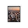 Chicago Sunset Skyline Framed Canvas