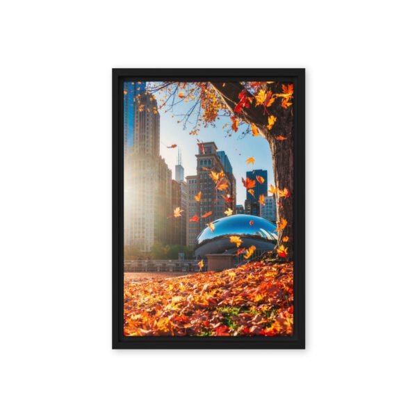 Chicago Autumn Glow Framed Canvas
