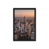 Chicago Sunset Skyline Framed Canvas