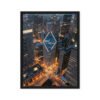 Chicago Diamond Skyline Framed Canvas