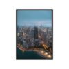 Chicago Lakefront Twilight Framed Canvas
