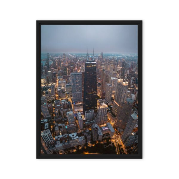 Chicago City Lights Framed Canvas