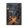 Chicago Diamond Skyline Framed Canvas