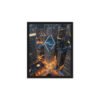 Chicago Diamond Skyline Framed Canvas