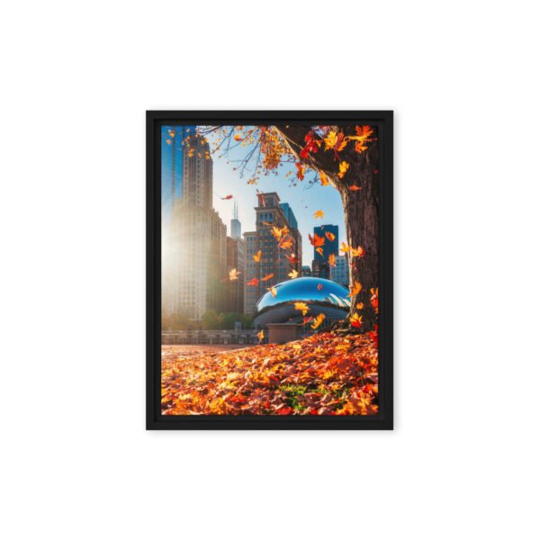 Chicago Autumn Glow Framed Canvas