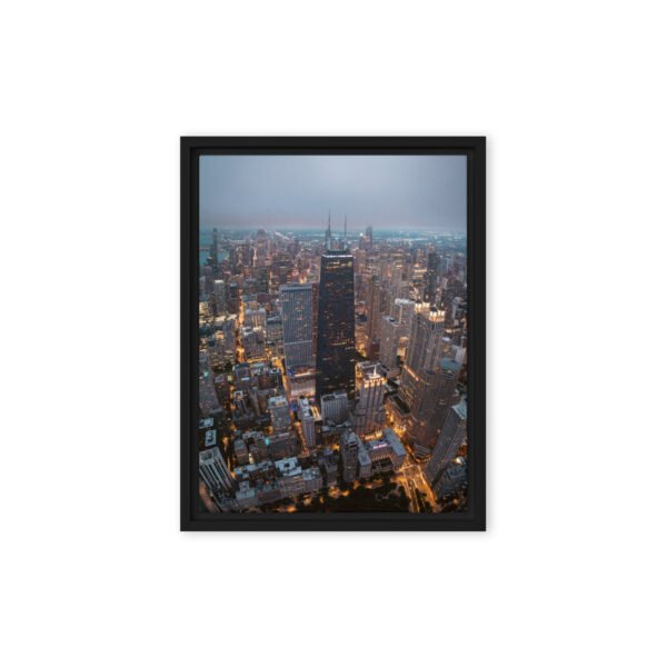 Chicago City Lights Framed Canvas