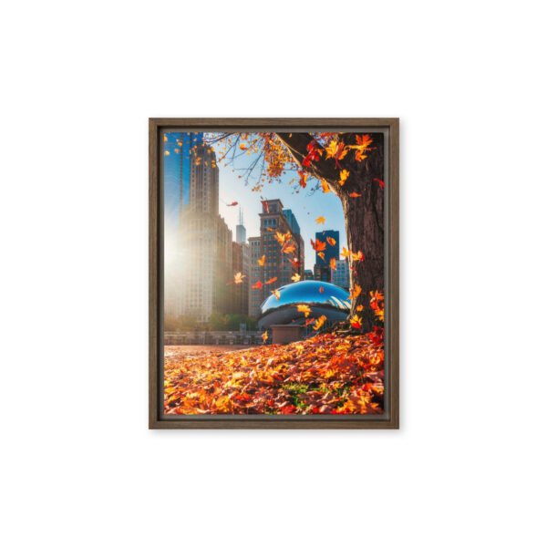 Chicago Autumn Glow Framed Canvas