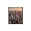 Chicago Sunset Skyline Framed Canvas