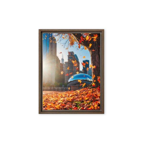 Chicago Autumn Glow Framed Canvas