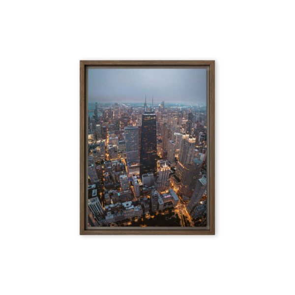 Chicago City Lights Framed Canvas